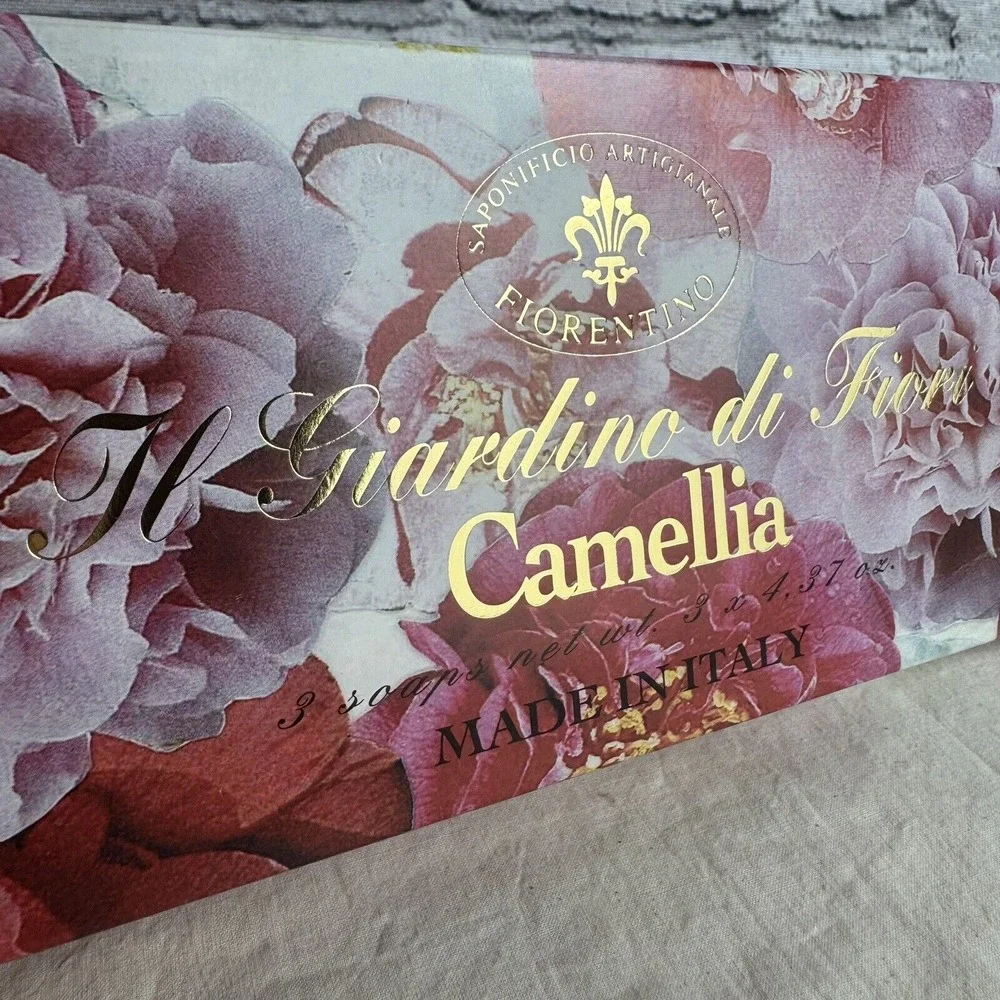 IL Giardino di Fiori Camellia Soap Set Trio x 3 By Fiorentino Made in‎ Italy
